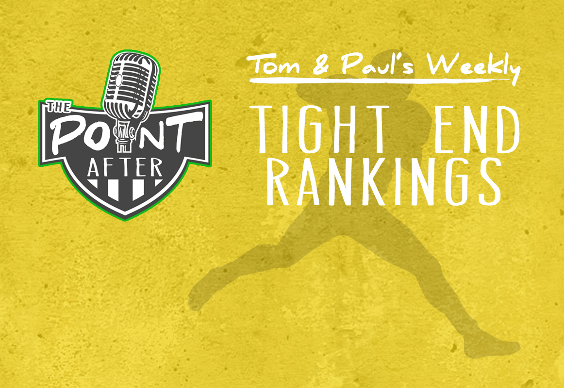 Week 7 Fantasy Football Tight End Rankings